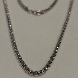 Italian Sterling Silver Rolo Chain Necklace Italy